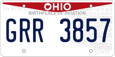 OH license plate GRR3857