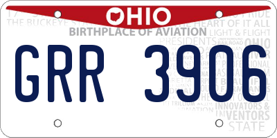 OH license plate GRR3906