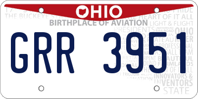 OH license plate GRR3951