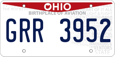 OH license plate GRR3952