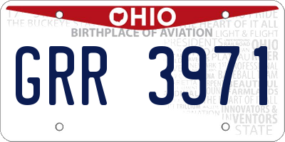 OH license plate GRR3971