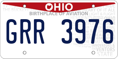 OH license plate GRR3976