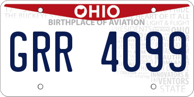 OH license plate GRR4099