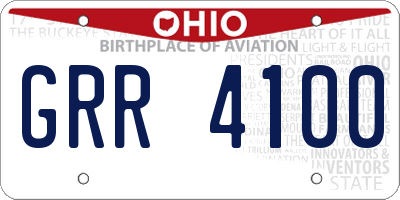 OH license plate GRR4100