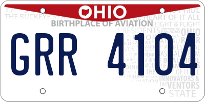 OH license plate GRR4104