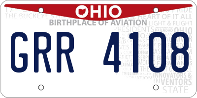OH license plate GRR4108