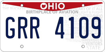 OH license plate GRR4109