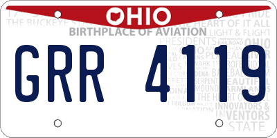 OH license plate GRR4119