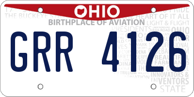 OH license plate GRR4126