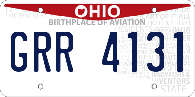 OH license plate GRR4131