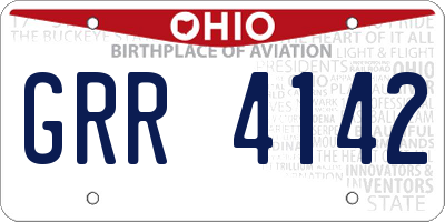OH license plate GRR4142