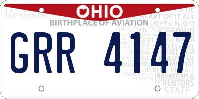 OH license plate GRR4147