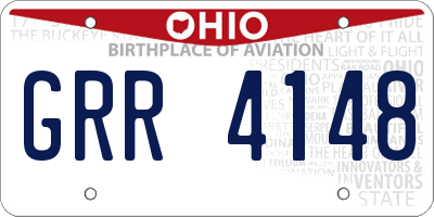 OH license plate GRR4148