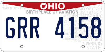 OH license plate GRR4158