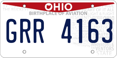 OH license plate GRR4163