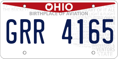 OH license plate GRR4165