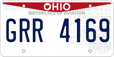 OH license plate GRR4169