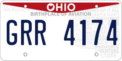 OH license plate GRR4174