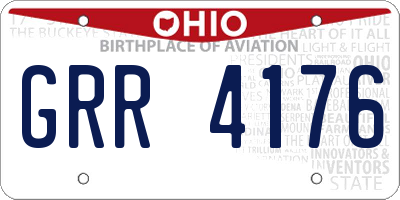 OH license plate GRR4176