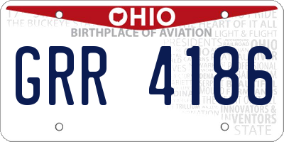 OH license plate GRR4186