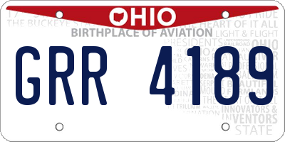 OH license plate GRR4189