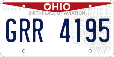 OH license plate GRR4195