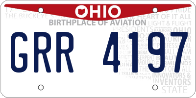 OH license plate GRR4197