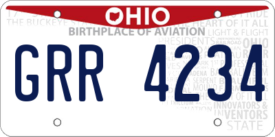 OH license plate GRR4234