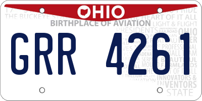 OH license plate GRR4261