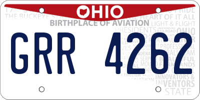 OH license plate GRR4262