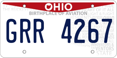 OH license plate GRR4267