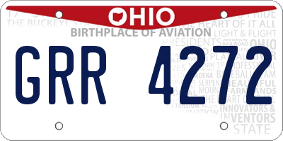OH license plate GRR4272