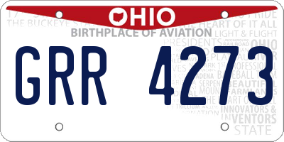 OH license plate GRR4273