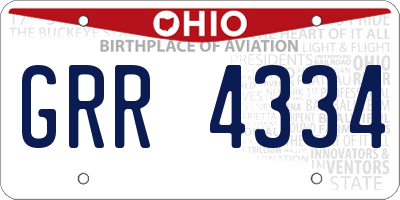 OH license plate GRR4334