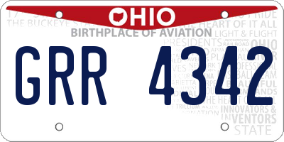 OH license plate GRR4342