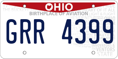 OH license plate GRR4399