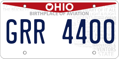OH license plate GRR4400