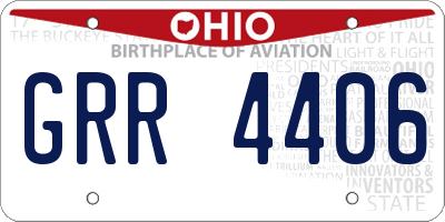 OH license plate GRR4406