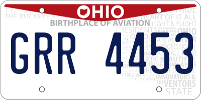 OH license plate GRR4453
