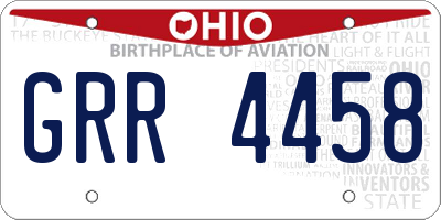 OH license plate GRR4458