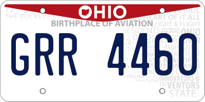 OH license plate GRR4460