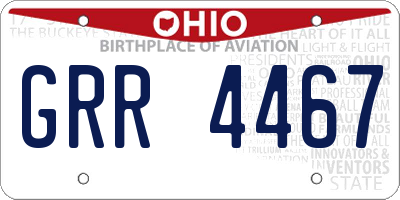 OH license plate GRR4467