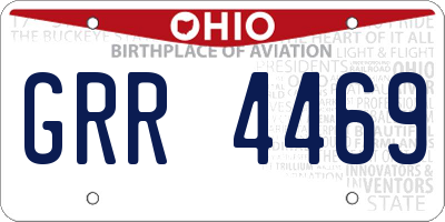OH license plate GRR4469