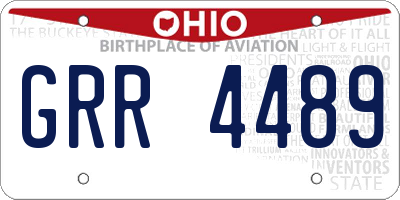 OH license plate GRR4489