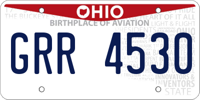 OH license plate GRR4530