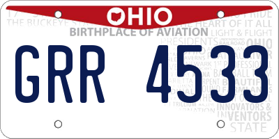 OH license plate GRR4533