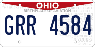 OH license plate GRR4584