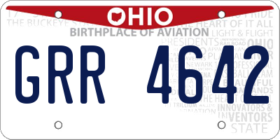 OH license plate GRR4642