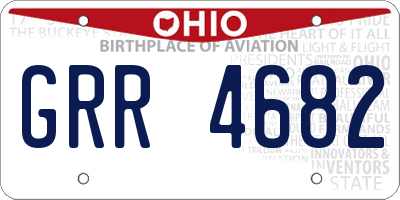 OH license plate GRR4682