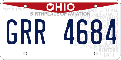 OH license plate GRR4684